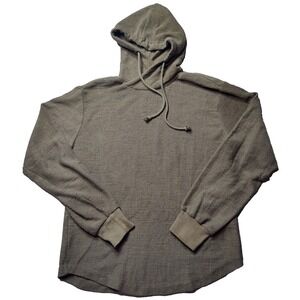 BLACK JACK Men Large Brown Long Sleeve Pullover Terry Hoodie BlackJack 1999 BKJK